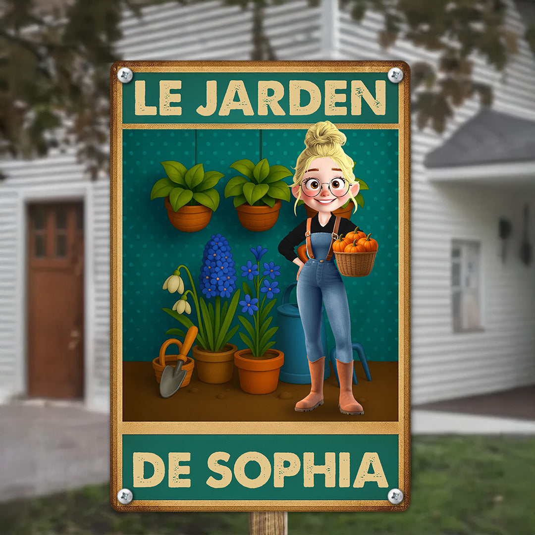 Le Jardin De – Plaque En Métal Personnalisée