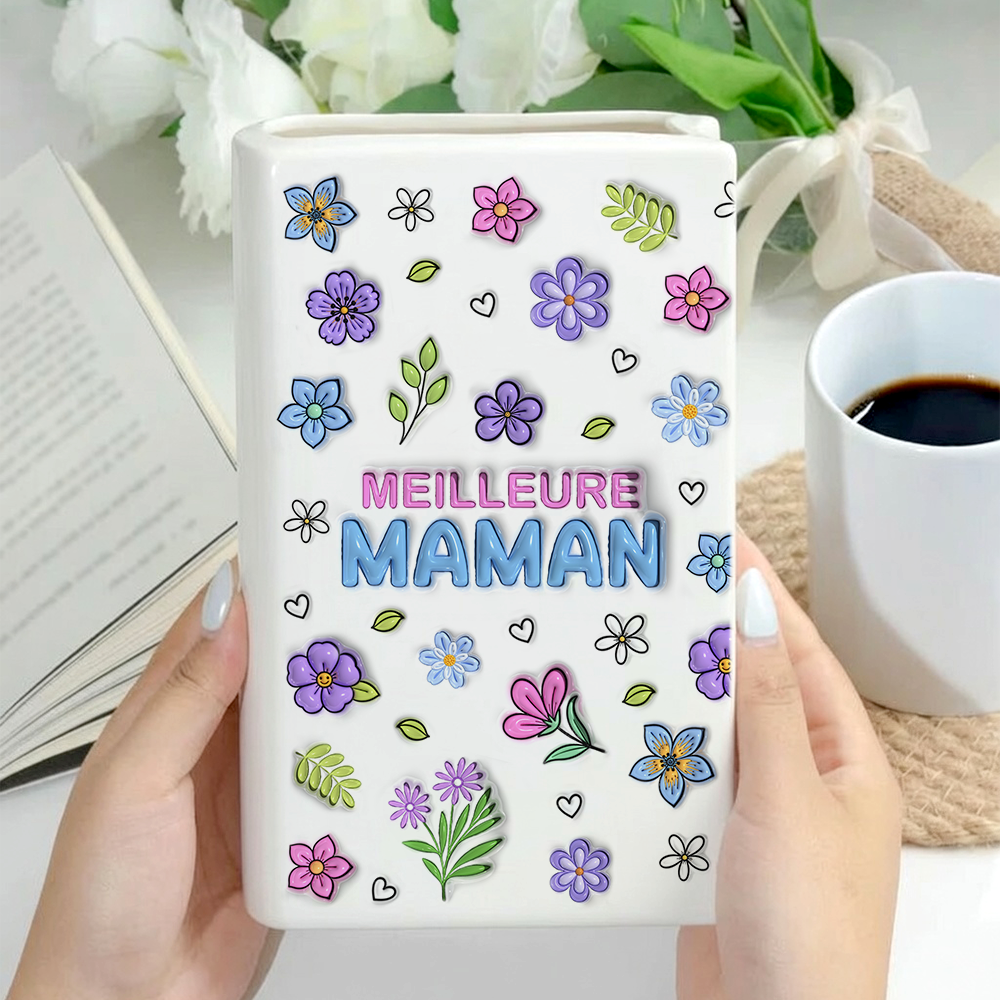 Tasse Maman Personnalisée - Vase Livre Personnalisé En Céramique