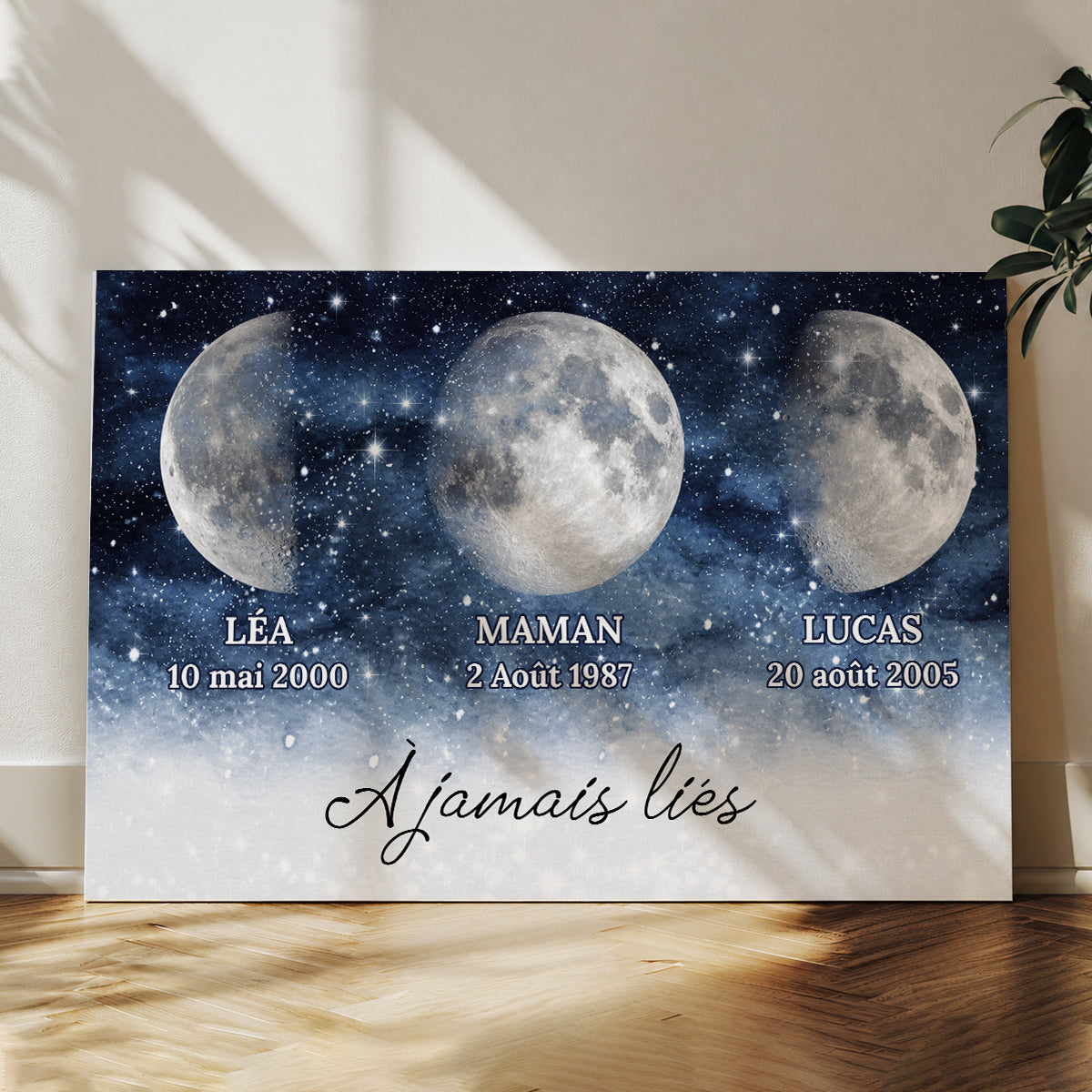 À Jamais Liés – Impression Sur Toile Personnalisée - Cadeau Familial