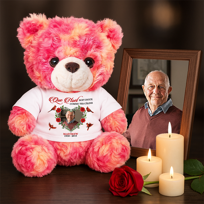 Que Noël Soit Doux Comme Tes Câlins - Ours En Peluche en T-shirt Personnalisé avec Photo