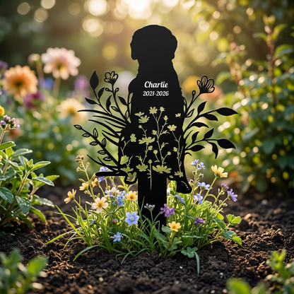 Le Jardin De Amoureux Des Chiens - Piquet De Jardin Décoratif Personnalisé