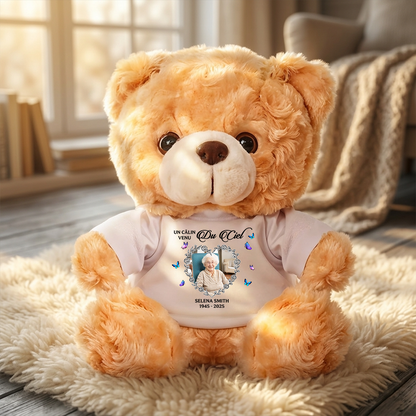 Serre Cet Ourson Souvenir - Ours En Peluche en T-shirt Personnalisé avec Photo