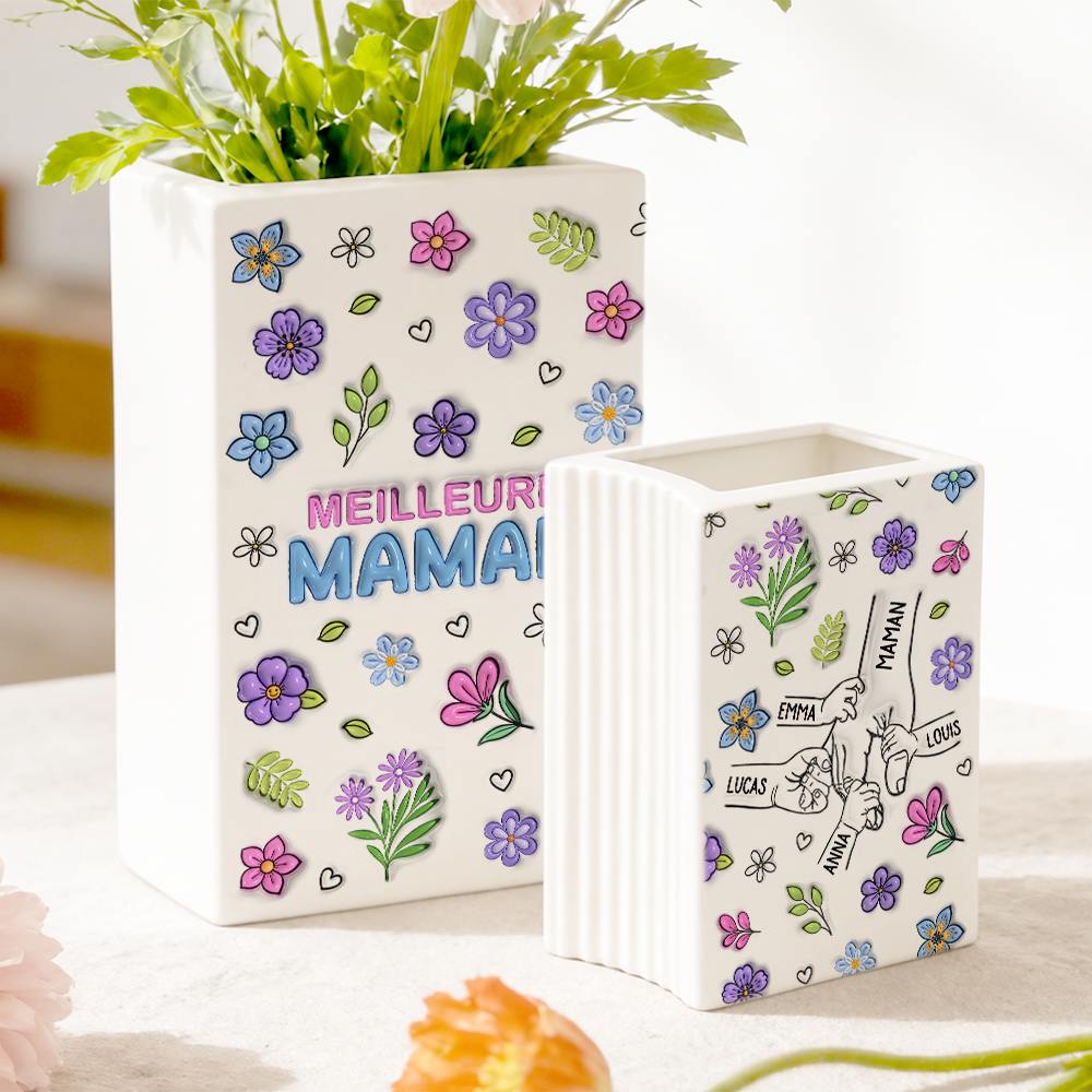 Tasse Maman Personnalisée - Vase Livre Personnalisé En Céramique