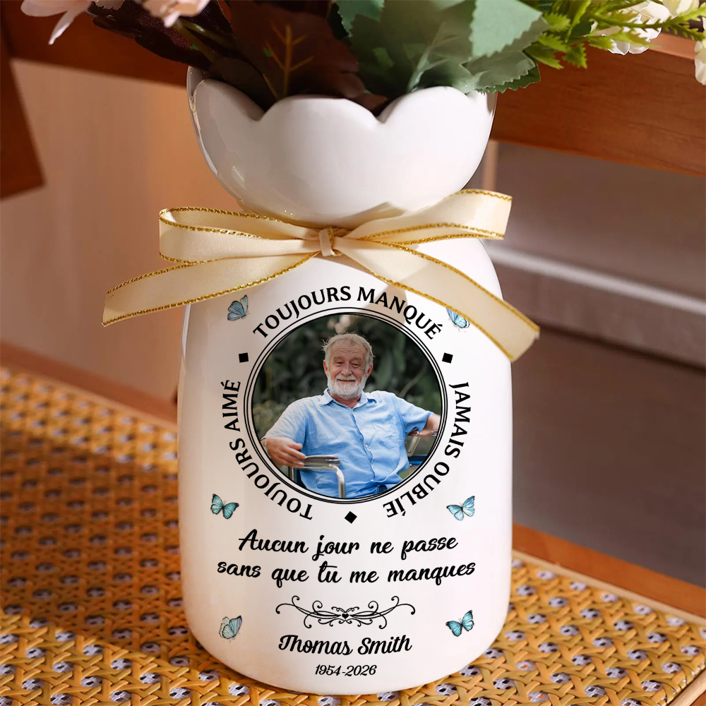 Toujours Manqué - Toujours Aimé - Vase Décoratif Personnalisé Pour La Maison