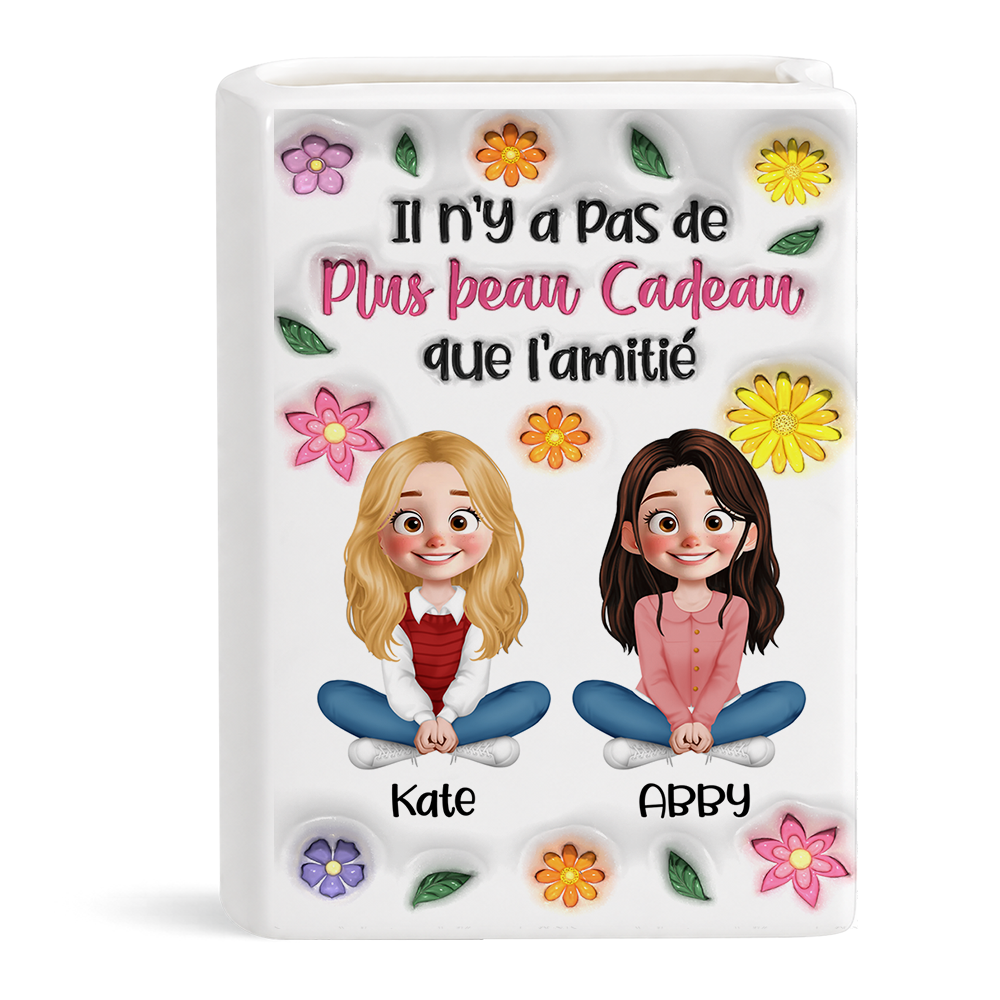 Notre Amitié Est Infinie - Vase Livre Personnalisé En Céramique