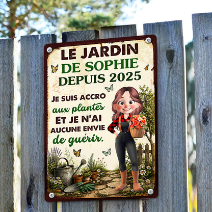 Je Suis Accro Aux Plantes Et Je N’ai Aucune Envie De Guérir  – Plaque En Métal Personnalisée