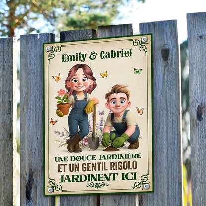 Une Folle Des Plantes  – Plaque En Métal Personnalisée