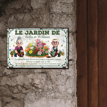 Les Plantes Font Fleurir Les Sourires Et Grandir L’amour – Plaque En Métal Personnalisée