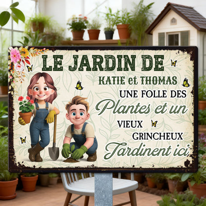 Les Plantes Font Fleurir Les Sourires Et Grandir L’amour  – Plaque En Métal Personnalisée