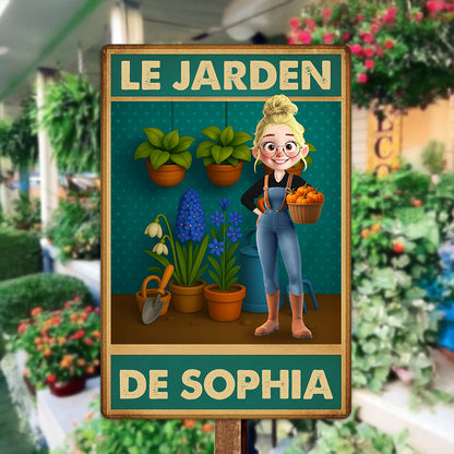 Le Jardin De  – Plaque En Métal Personnalisée