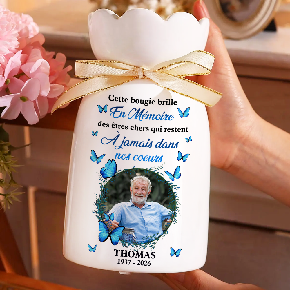 À Jamais Dans Nos Cœurs  - Vase Décoratif Personnalisé Pour La Maison