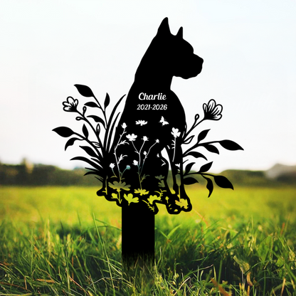Le Jardin De Amoureux Des Chiens - Piquet De Jardin Décoratif Personnalisé