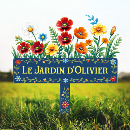 Le Jardin De - Piquet De Jardin Décoratif Personnalisé