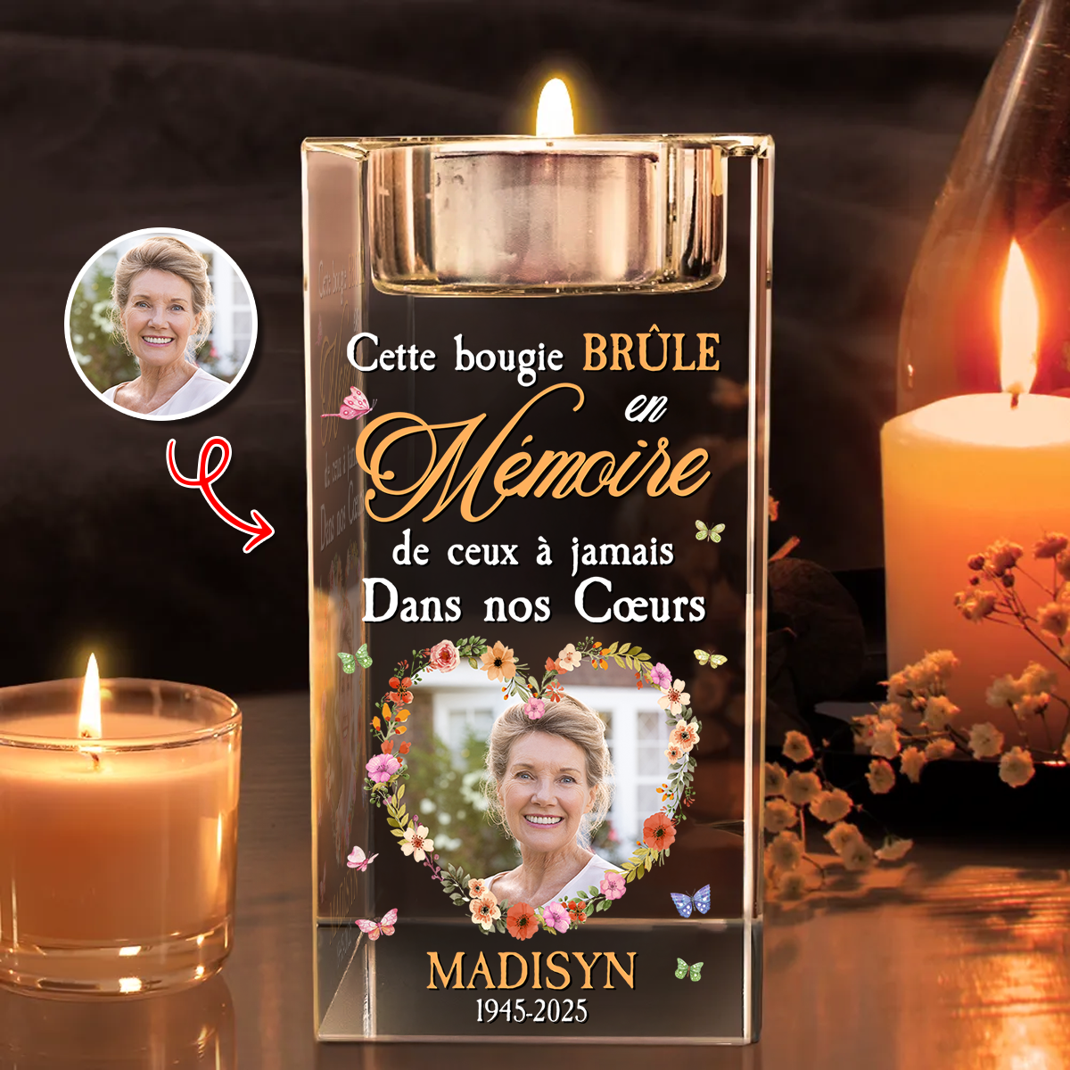 Cette Bougie Brule En Mémoire Personnalisé – Toujours Dans Mes Pensées