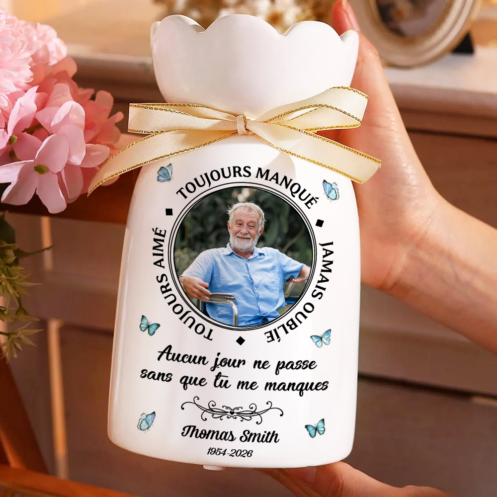 Toujours Manqué - Toujours Aimé - Vase Décoratif Personnalisé Pour La Maison