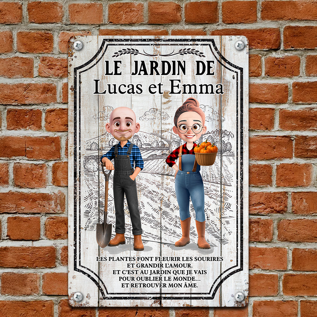 Les Plantes Font Fleurir Les Sourires Et Grandir L'Amour  – Plaque En Métal Personnalisée