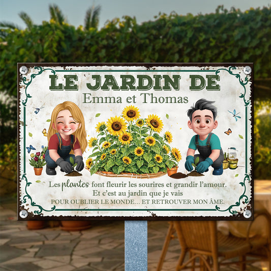 Les Plantes Font Fleurir Les Sourires Et Grandir L’amour – Plaque En Métal Personnalisée