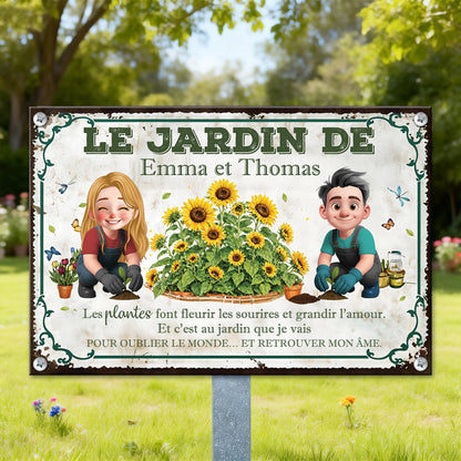 Les Plantes Font Fleurir Les Sourires Et Grandir L’amour – Plaque En Métal Personnalisée