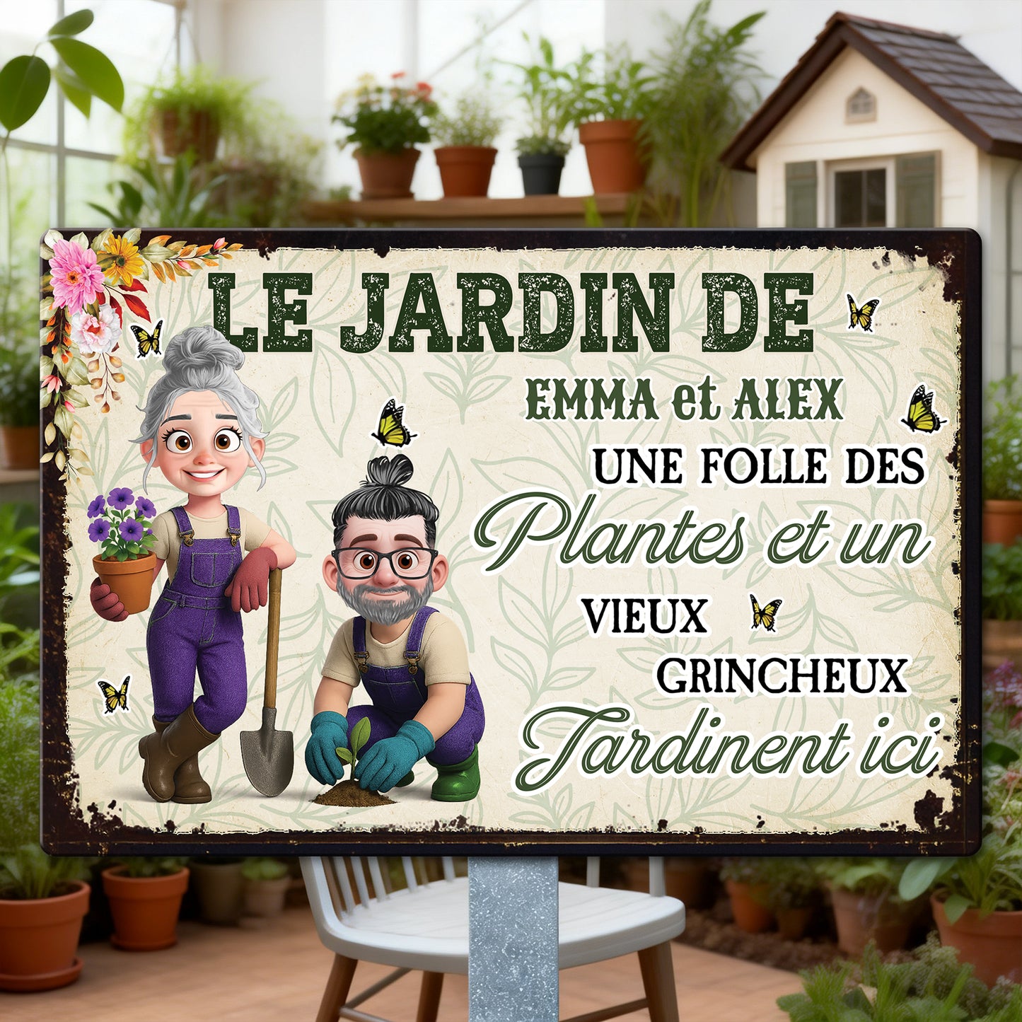 Les Plantes Font Fleurir Les Sourires Et Grandir L’amour  – Plaque En Métal Personnalisée