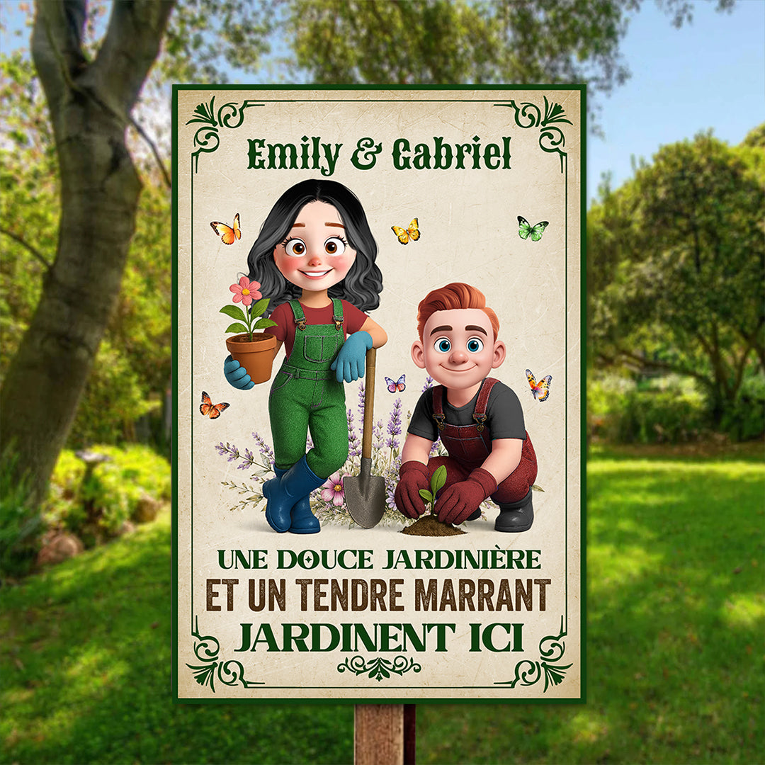 Une Folle Des Plantes  – Plaque En Métal Personnalisée