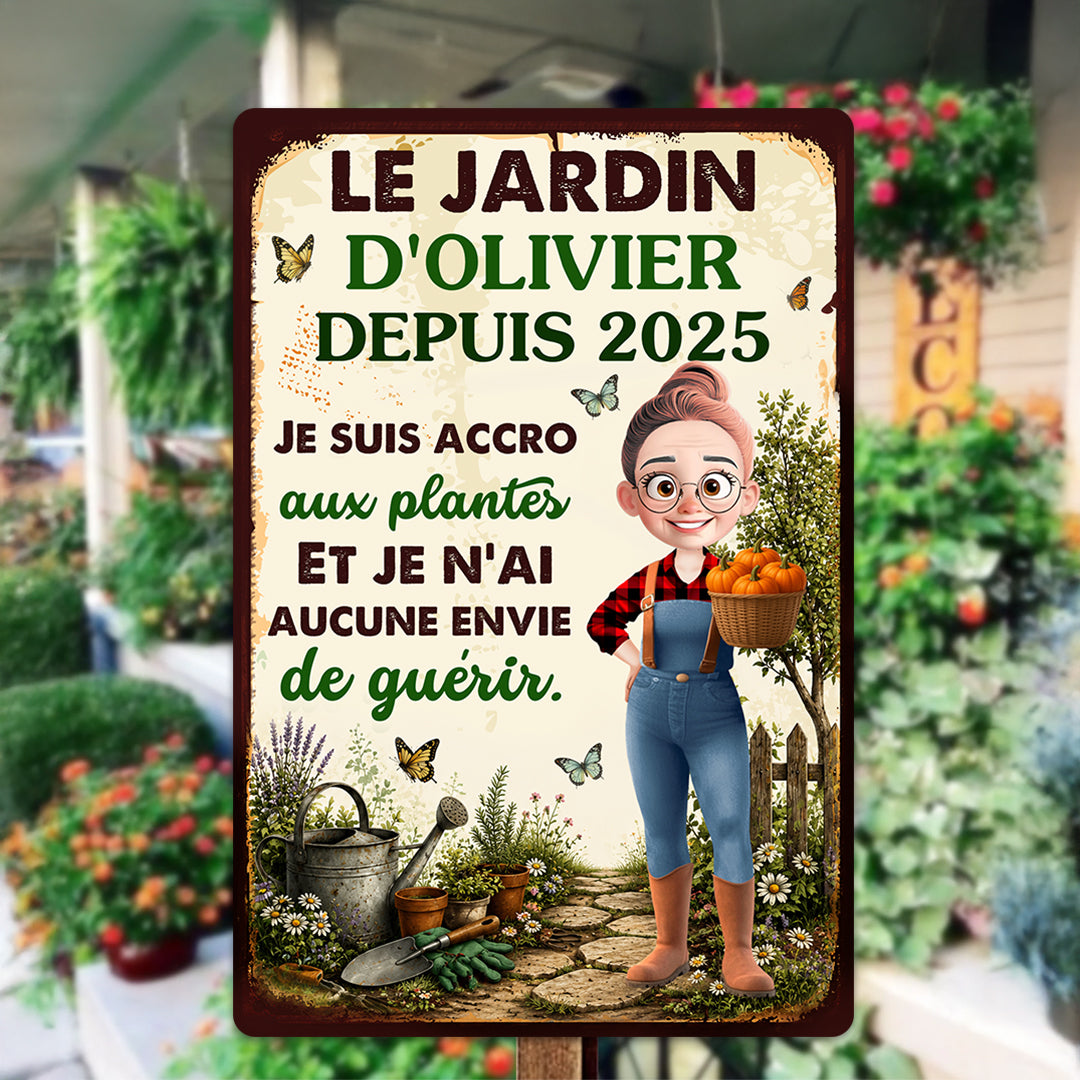 Je Suis Accro Aux Plantes Et Je N’ai Aucune Envie De Guérir  – Plaque En Métal Personnalisée