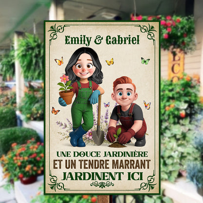 Une Folle Des Plantes  – Plaque En Métal Personnalisée