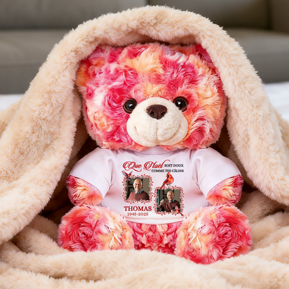 Photo Soit Doux Comme Tes Câlins - Ours En Peluche en T-shirt Personnalisé avec Photo