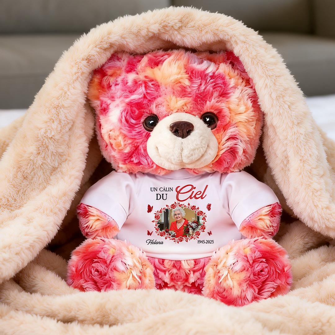 Quand je te manque vraiment - Ours En Peluche en T-shirt Personnalisé avec Photo