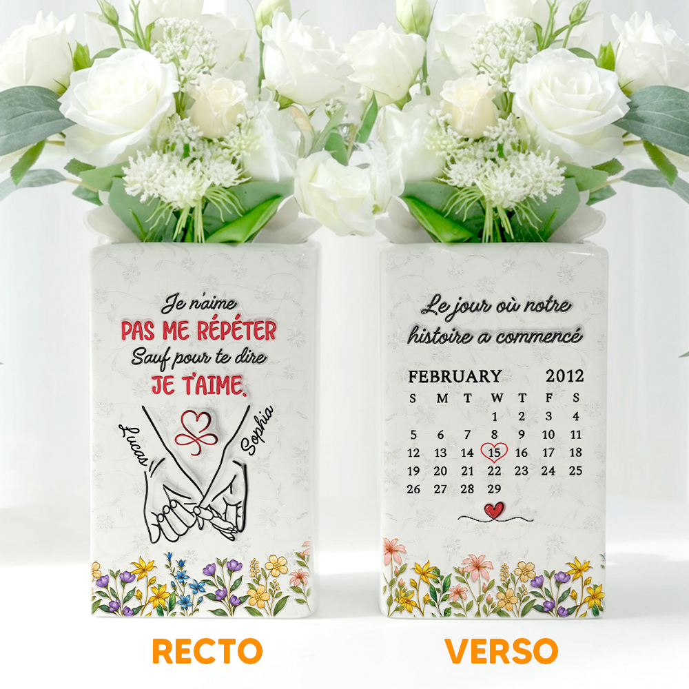 Je n’aime Pas Me Répéter - Vase Livre Personnalisé En Céramique