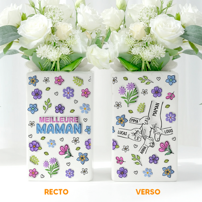 Tasse Maman Personnalisée - Vase Livre Personnalisé En Céramique