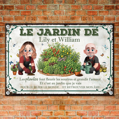 Les Plantes Font Fleurir Les Sourires Et Grandir L’amour – Plaque En Métal Personnalisée