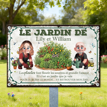 Les Plantes Font Fleurir Les Sourires Et Grandir L’amour – Plaque En Métal Personnalisée