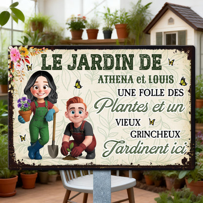 Les Plantes Font Fleurir Les Sourires Et Grandir L’amour  – Plaque En Métal Personnalisée