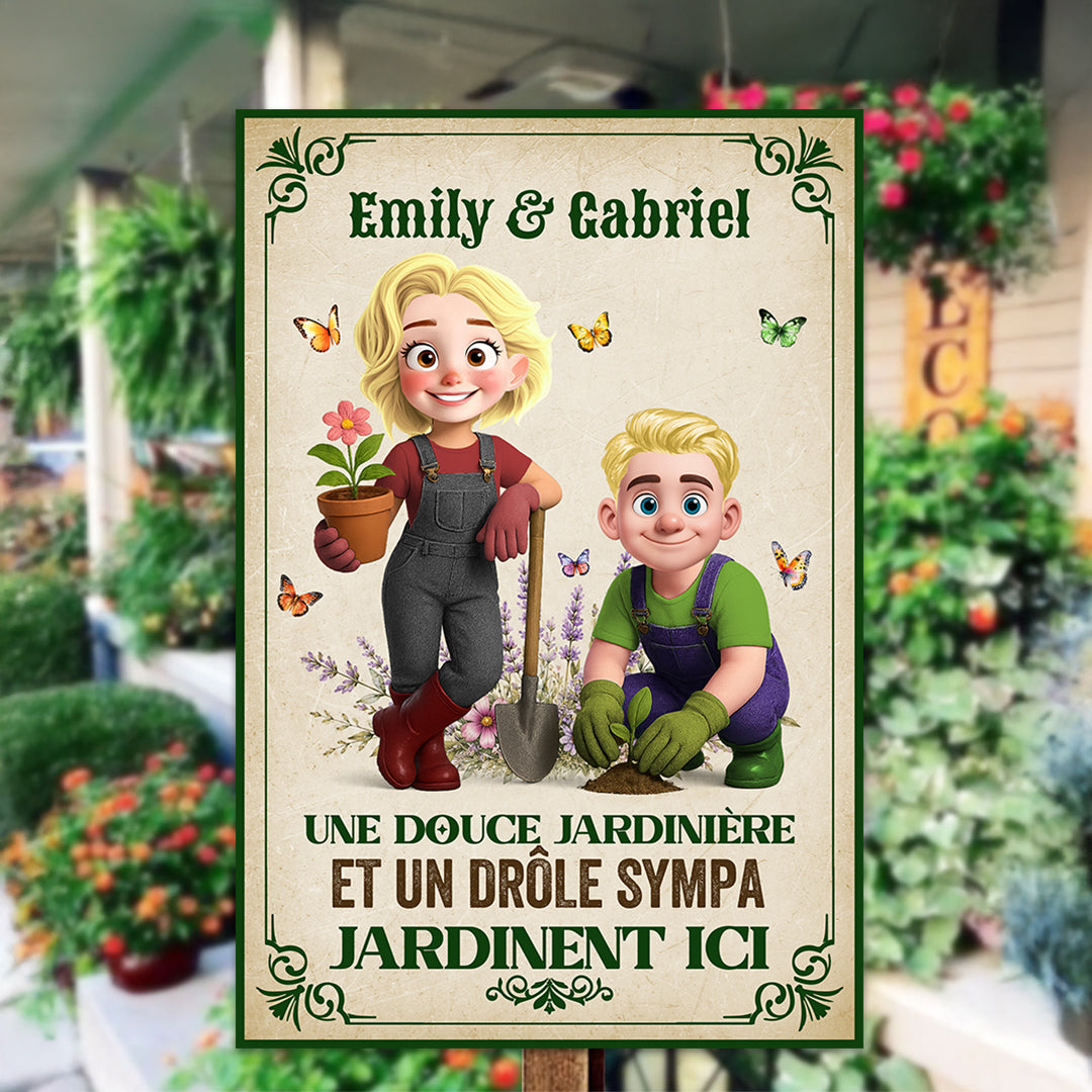 Une Folle Des Plantes  – Plaque En Métal Personnalisée