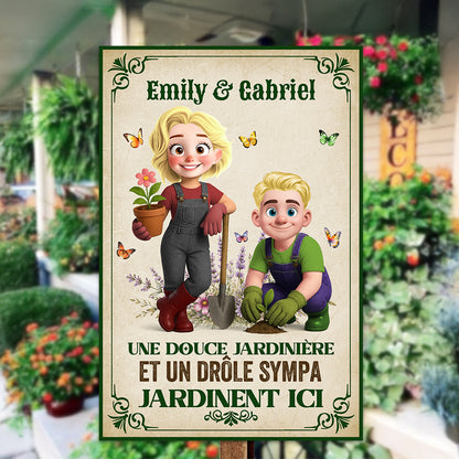 Une Folle Des Plantes  – Plaque En Métal Personnalisée
