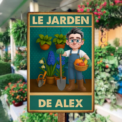 Le Jardin De  – Plaque En Métal Personnalisée