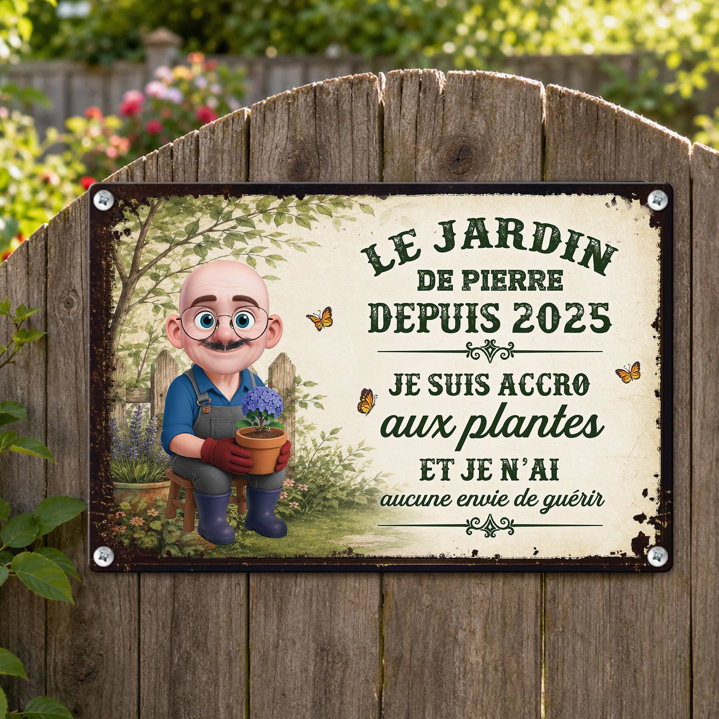 Je Suis Accro Aux Plantes  – Plaque En Métal Personnalisée