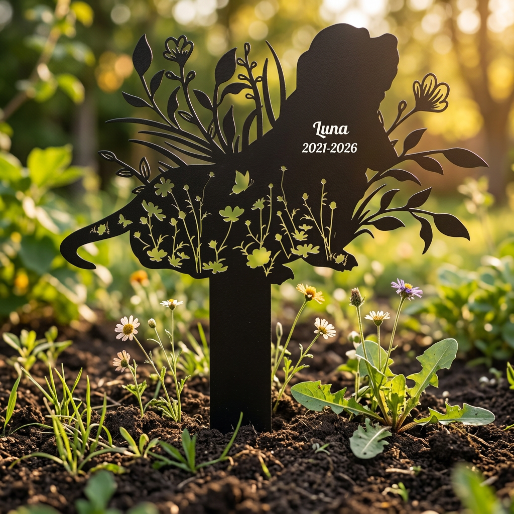 Le Jardin De Amoureux Des Chiens - Piquet De Jardin Décoratif Personnalisé