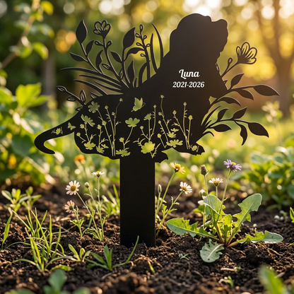 Le Jardin De Amoureux Des Chiens - Piquet De Jardin Décoratif Personnalisé