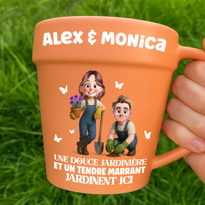 Une Folle Des Plantes Et Un Tendre Marrant Jardinent Ici  – Le Cadeau Personnalisé Idéal Pour Les Amoureux Des Plantes