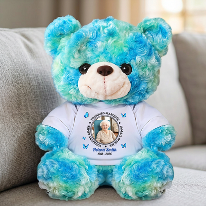 À Un Câlin Venu Du Ciel Toujours Manqué - Ours En Peluche en T-shirt Personnalisé avec Photo