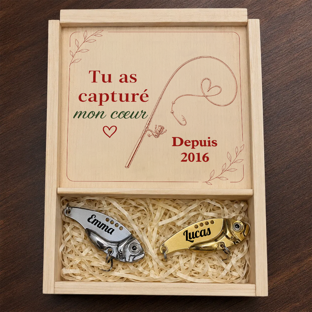 Personnalisé Tu As Ferré Mon Cœur – Le Cadeau Idéal pour Tous les Passionnés de Pêche