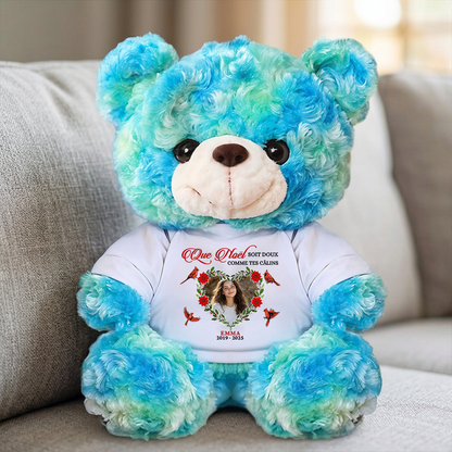 Que Noël Soit Doux Comme Tes Câlins - Ours En Peluche en T-shirt Personnalisé avec Photo