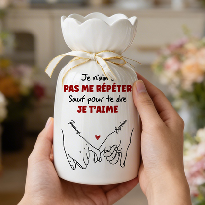 Je N’aime Pas Me Répéter Fleur - Vase Décoratif Personnalisé Pour La Maison