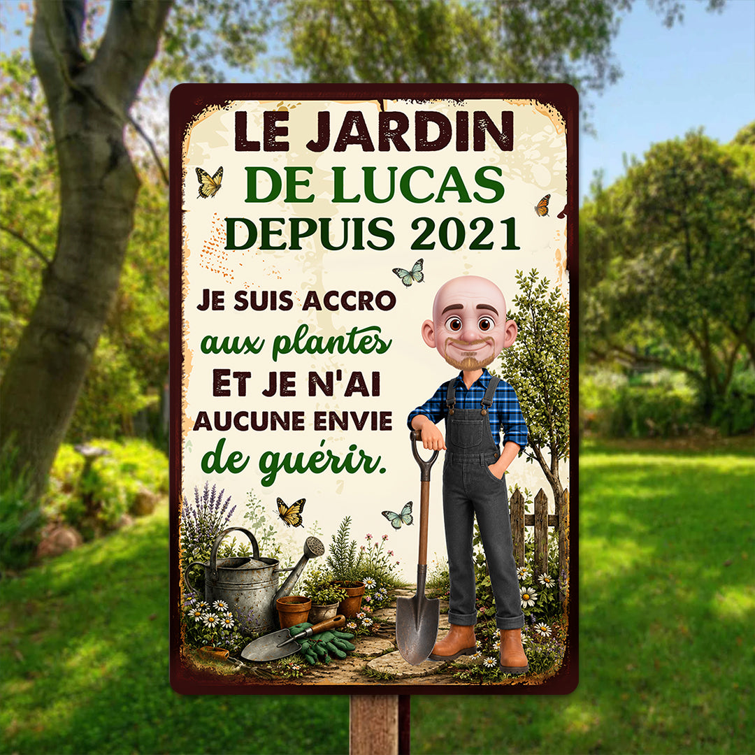 Je Suis Accro Aux Plantes Et Je N’ai Aucune Envie De Guérir  – Plaque En Métal Personnalisée