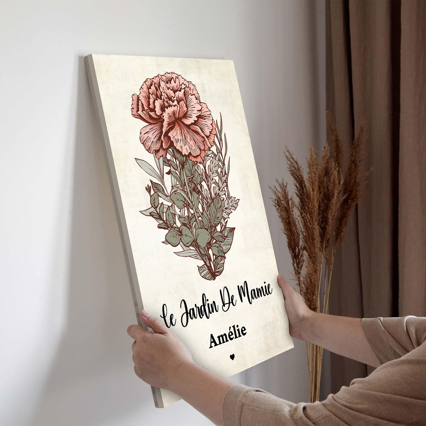 Le Jardin De Mamie – Impression Sur Toile Personnalisée - Cadeau Familial
