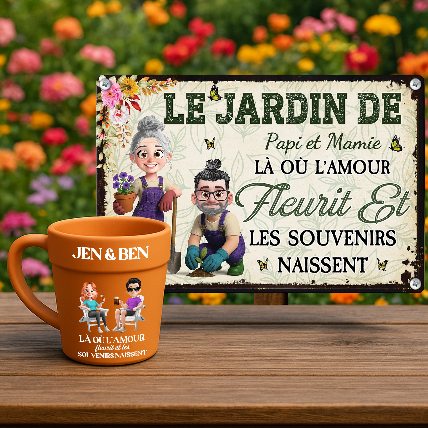Là Où L’amour Fleurit Et Les Souvenirs Naissent  – Le Cadeau Personnalisé Idéal Pour Les Amoureux Des Plantes