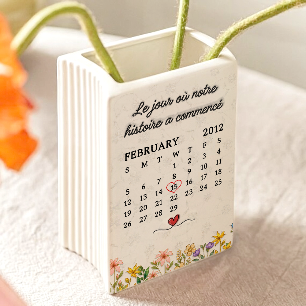 Je n’aime Pas Me Répéter - Vase Livre Personnalisé En Céramique