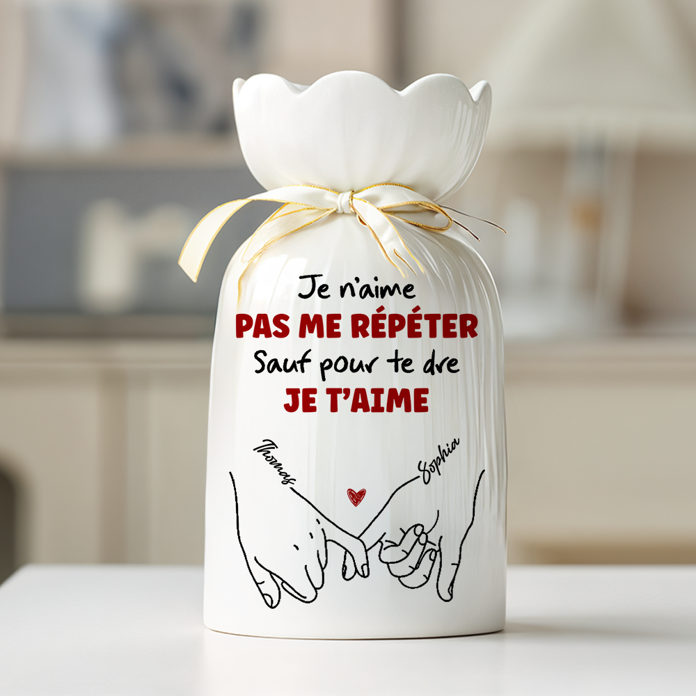 Je N’aime Pas Me Répéter Fleur - Vase Décoratif Personnalisé Pour La Maison
