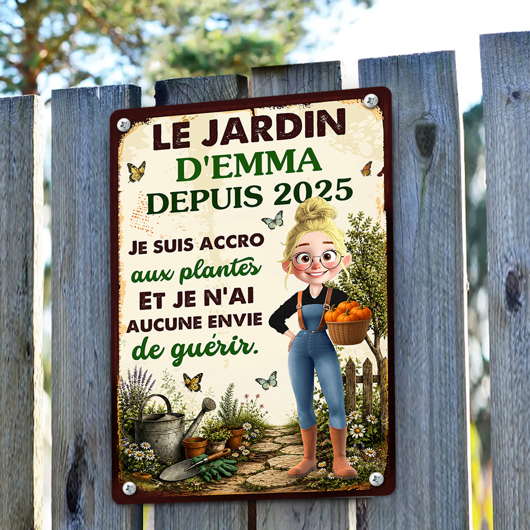Je Suis Accro Aux Plantes Et Je N’ai Aucune Envie De Guérir  – Plaque En Métal Personnalisée